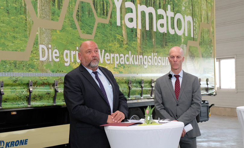 Impressionen von der Grundsteinlegung für die neue Betriebsstätte der Yamaton Paper GmbH in Rostock. 